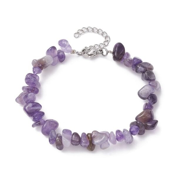 Pulsera de chips de amatista