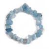 pulsera de piedras naturales, pulsera de chips de aguamarina natural